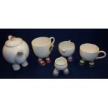 Selection of Carlton Ware Walking Ware comprising two cups, egg cup,