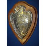 Silver hallmarked Birmingham 1911 shield shaped trophy 'National Shield Of Merit The Homing Pigeon