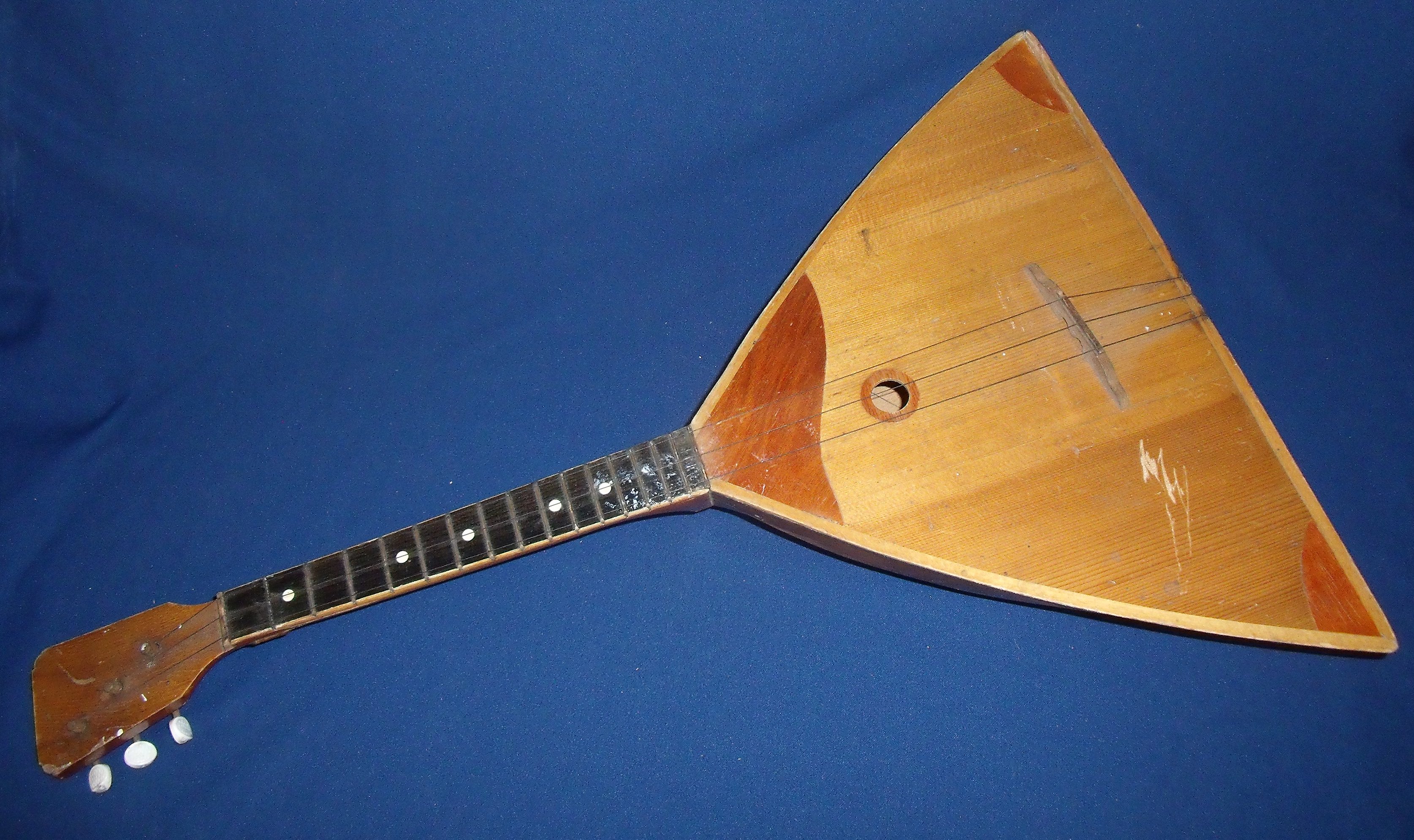 Russian balalaika musical instrument