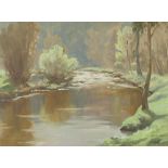 Property of a gentleman - Leslie Kent RBA (1890-1980) - 'SPRING ON THE UPPER DART' - oil on board,