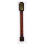 Property of a deceased estate - an early 19th century mahogany stick barometer by Matthew Berge of