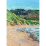 ARR - Property of a deceased estate - Christopher Johnson (b.1961) - LADY ON BEACH IN COVE -