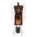 Property of a lady - a Bavarian Black Forest cuckoo clock, with stag's head cresting, with