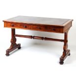 Property of a lady - a good quality William IV mahogany writing table by Holland & Sons, with