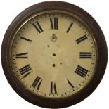 Property of a gentleman - a mid 20th century oak cased R.A.F. wall clock, the dial with RAF wings,