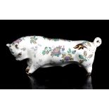 Property of a deceased estate - Arnold Machin for Wedgwood - a model of Taurus the bull, with floral