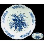Property of a deceased estate - a First Period Worcester blue & white 'Pine Cone' pattern cress