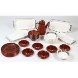 Property of a lady - Scottie Wilson for Royal Worcester - a set of six Royal Worcester Crown Ware '