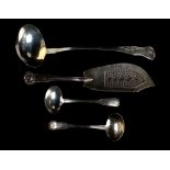 Property of a lady - a William IV Scottish silver king's pattern soup ladle, Edinburgh 1834,