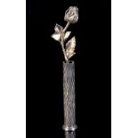 Property of a lady - an Eggert, Denmark sterling silver Flora Danica rose, 7.3ins. (18.5cms.)