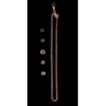 Property of a lady - a 9ct gold guard chain or watch chain, approximately 20.8 grams; together