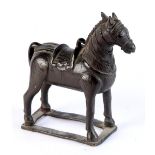 Property of a gentleman of title - an Indian bronze model of a horse, 19th century, 5.8ins. (14.