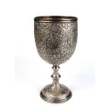 Property of a deceased estate - an Indian silver goblet, late 19th / early 20th century, 5.75ins. (