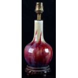 Property of a gentleman of title - a Chinese flambe glazed bottle vase, probably early 20th century,