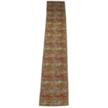 Property of a gentleman - an early / mid 20th century silk long panel, with a repeating pattern of