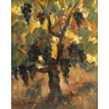 Property of a gentleman - Romanian school, late 20th century - FRUIT TREE - oil on canvas, 19.7 by