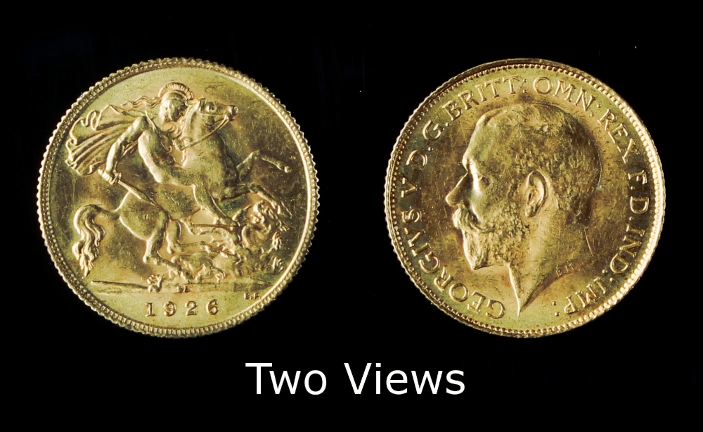 Property of a gentleman - gold coin - a 1926 George V gold half sovereign, South Africa mint (see