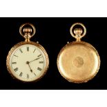 Property of a deceased estate - a Swiss 18ct gold cased American Watch Company pocket watch, keyless