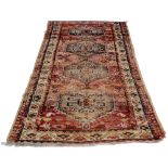 Property of a lady - an early 20th century Turkish Konya runner, 40 by 109ins. (102 by 277cms.) (see