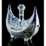 A Chinese blue & white pilgrim flask made for the Islamic market, 7.5ins. (19cms.) high (see