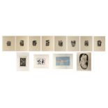 A quantity of signed prints including Hans Feibusch 1936 proof, mostly mounted (a lot) (see