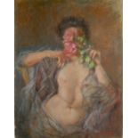 Property of a gentleman - early 20th century - FEMALE NUDE - pastel, 25.6 by 21.65ins. (65 by