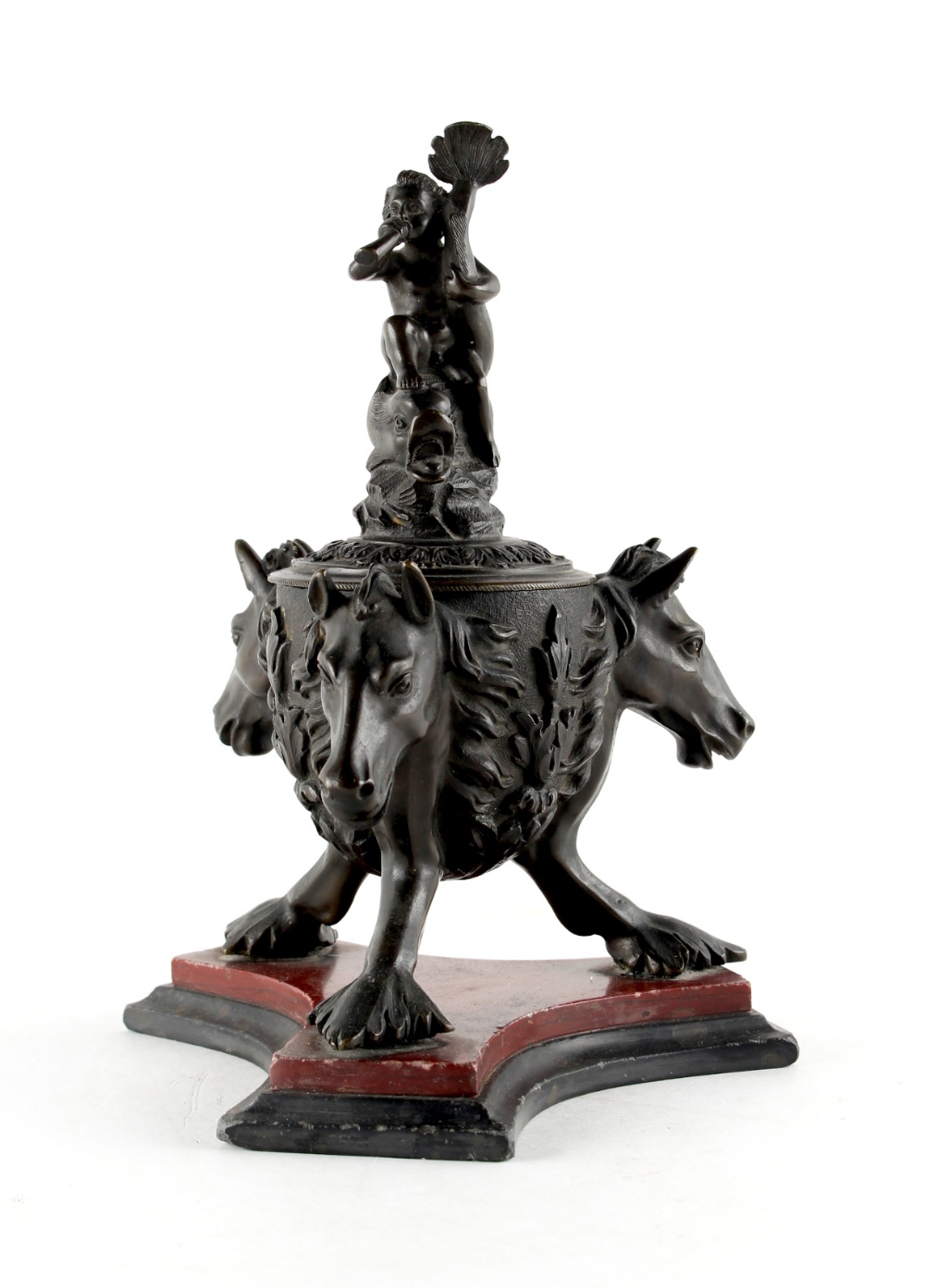 Sold on behalf of Weldmar Hospicecare Trust - a 19th century Italian Grand Tour bronze inkwell, in