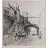 Property of a lady - Ernest Warner (1879-1960) - 'ARGYLE CUT' - etching, 13.3 by 11.9ins. (33.8 by