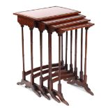 Property of a lady - a quartetto nest of four 19th century thuyawood occasional tables, the