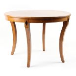 Property of a lady - a late 19th century Russian or Baltic birch circular topped table, with