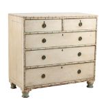 Property of a deceased estate - an early 19th century Regency period painted chest of two short &