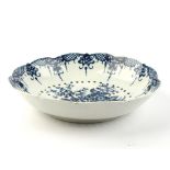 Property of a deceased estate - a first period Worcester blue & white 'Pine Cone' pattern cress