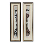 Property of a gentleman - a pair of prints after Gustav Klimt, in glazed black & gilt frames, each