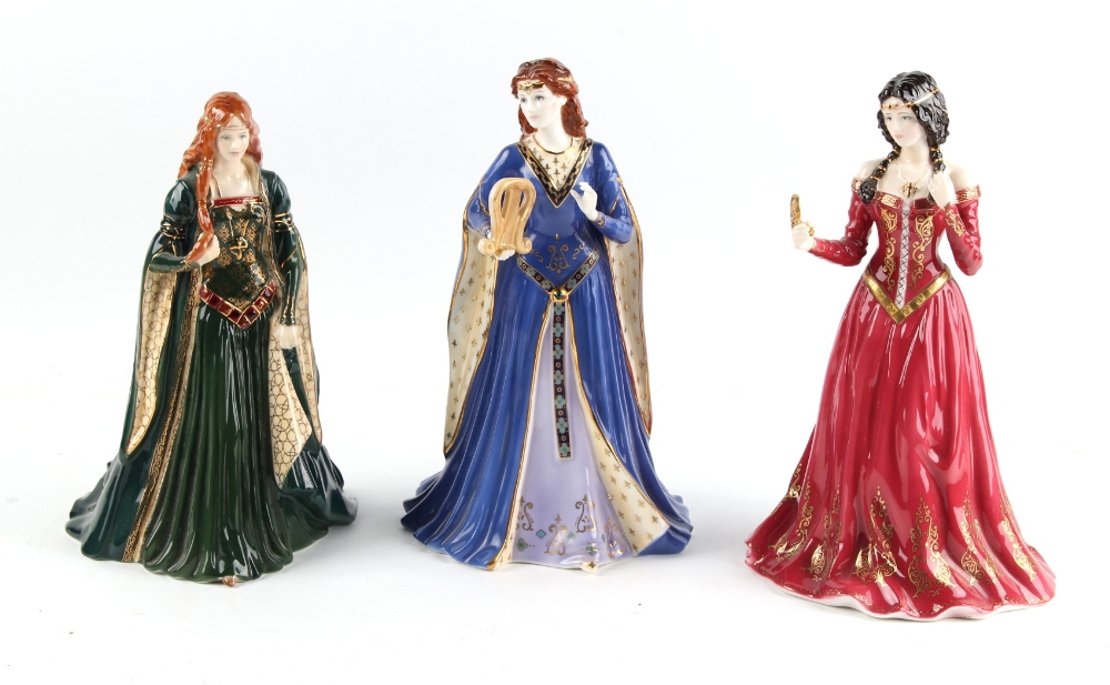 Property of a lady - three Royal Worcester figures - 'The Fair Maiden of Astolat', 'The Princess