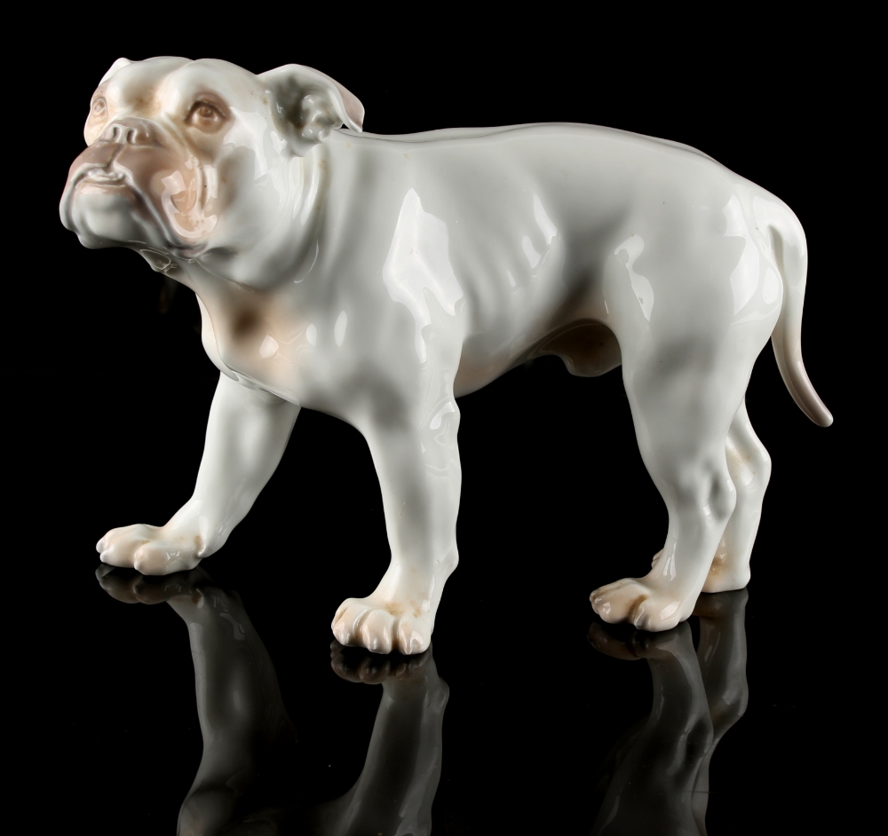 Property of a lady - a rare Bing & Grondahl model of a bulldog, model number 1605, designed by