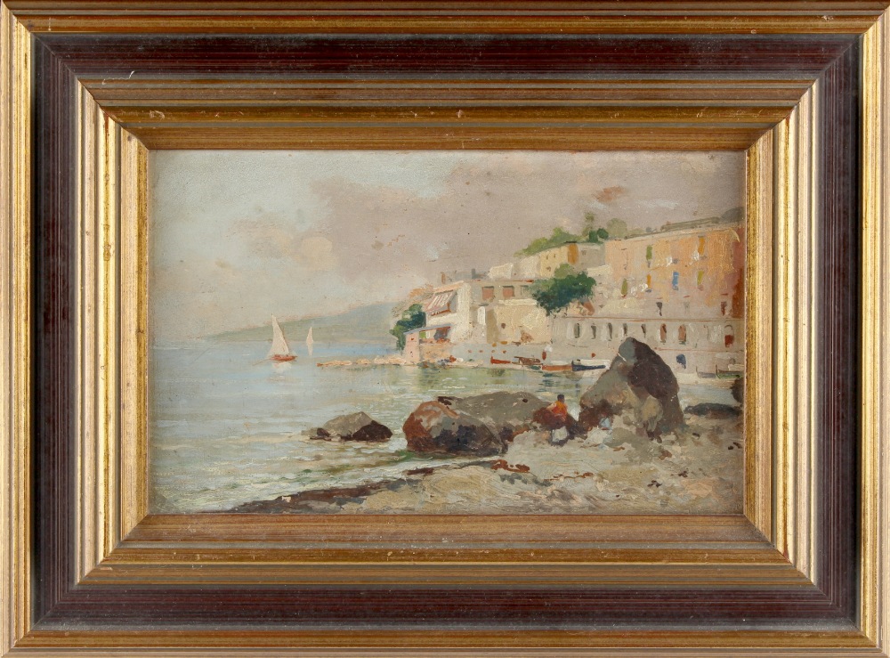 Property of a deceased estate - French school, early 20th century - COTE D'AZUR SCENE - oil on