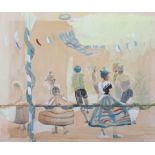 Property of a deceased estate - early 20th century - A TYROLEAN DANCE - watercolour with