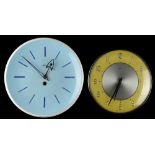 Property of a lady - a mid 20th century T.G. Green & Co. blue painted pottery circular wall clock