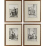 Property of a gentleman - Adrien Moreau (1843-1906) - BOOK ILLUSTRATIONS - a set of four