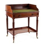 A good early 19th century mahogany washstand, attributed to Gillows, circa 1820, with hinged lift-