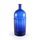 Property of a lady - a large Kilner Bros. blue glass poison bottle, 12.8ins. (32.5cms.) high (see