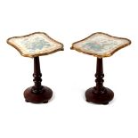 Property of a deceased estate - a pair of occasional tables, adapted from a pair of 19th century