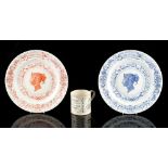 Property of a lady - a pair of Royal Worcester 1887 Queen Victoria Diamond Jubilee commemorative