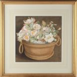 Property of a gentleman - early 20th century - STILL LIFE OF FLOWERS IN A BASKET - watercolour, 9.