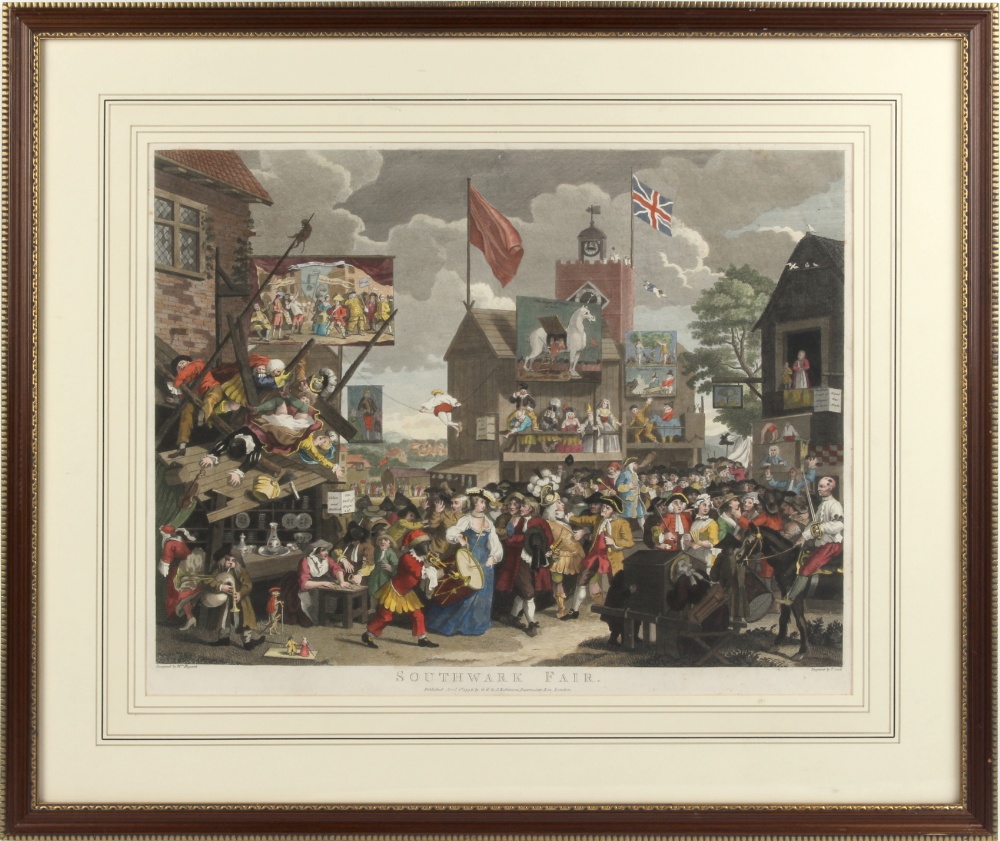 Property of a lady - after William Hogarth - 'SOUTHWARK FAIR' - engraving, published by Robinson,