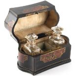 Property of a deceased estate - a late 19th century French boulle style scent bottle box, one