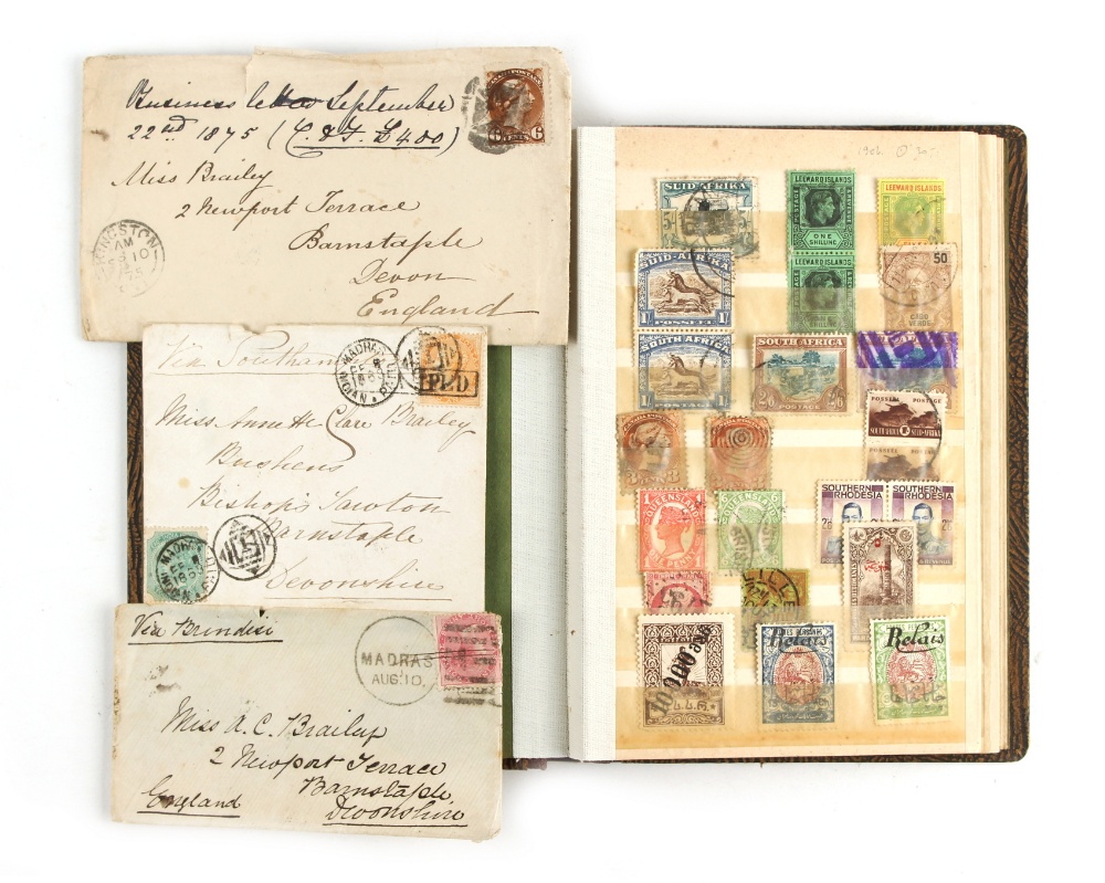 Property of a gentleman - stamps - a small quantity of stamps, in small stock book; together with