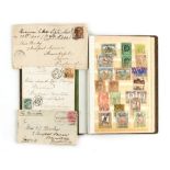 Property of a gentleman - stamps - a small quantity of stamps, in small stock book; together with