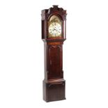 Property of a lady - a George III oak & fruitwood 8-day striking longcase clock, with moonphase &