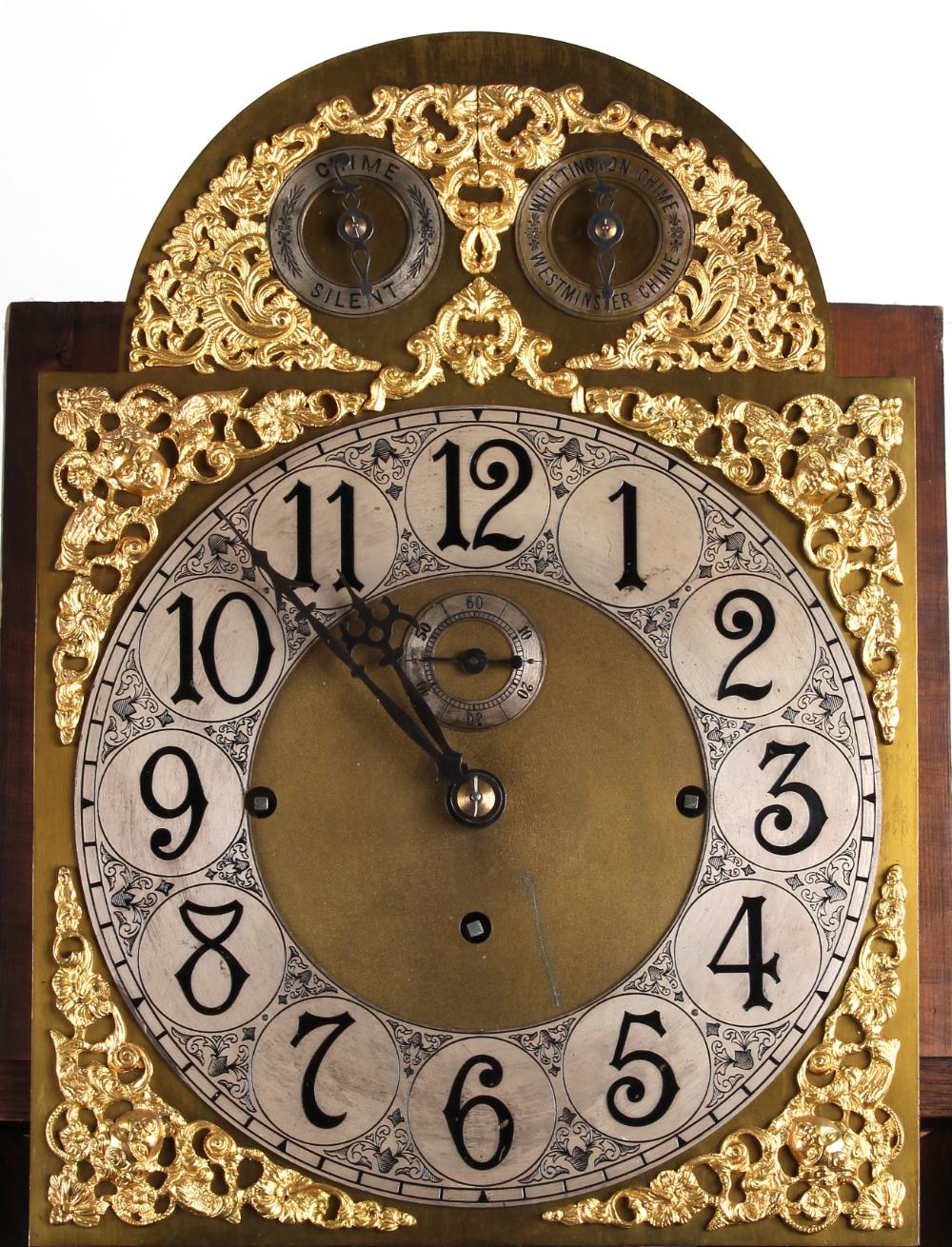 Property of a deceased estate - a late 19th century carved oak longcase clock, the 8-day chiming - Image 2 of 2